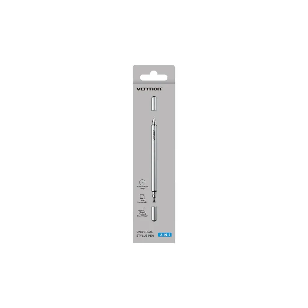 Стилус VENTION 2-in-1 Stylus Pen Gray Aluminum Alloy Type (KQMH0) - фото 3