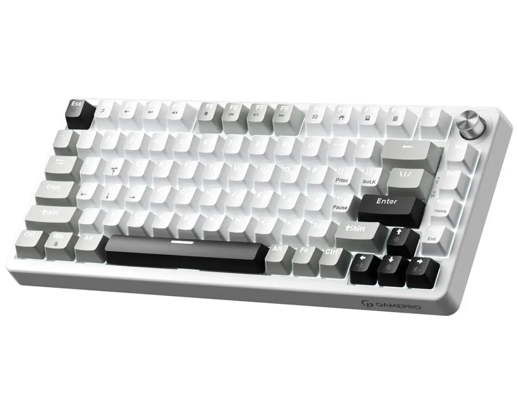 Клавиатура игровая механическая GamePro GPMK-126 Genesis Silver light USB Red Swich Hot-Swap N-KRO Grey - фото 2