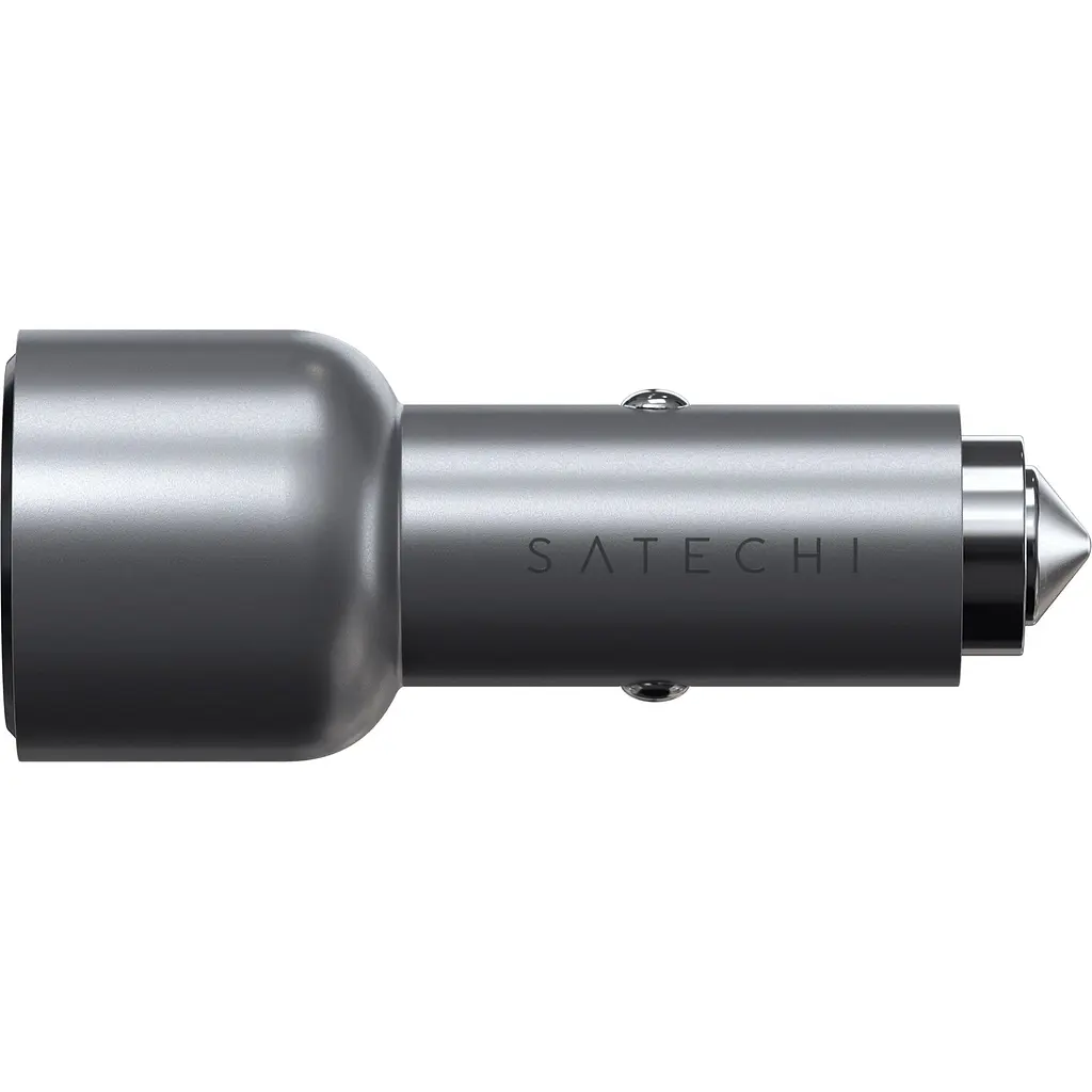 Автомобильное зарядное устройство Satechi Car Charger Space Dual USB-C PD 40W Gray (ST-U2C40CCM) - фото 4