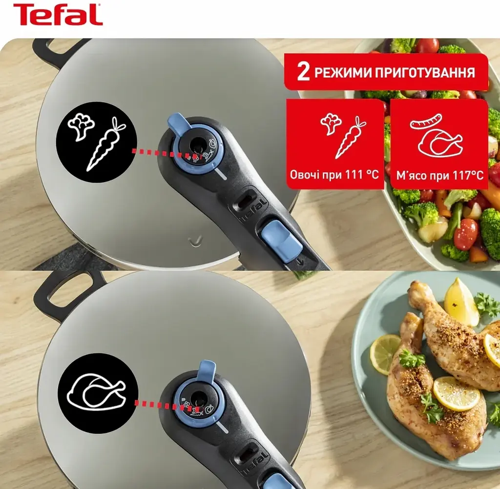 Скороварка Tefal Secure Trendy с паровой корзинкой 6 л (P2580701) - фото 9