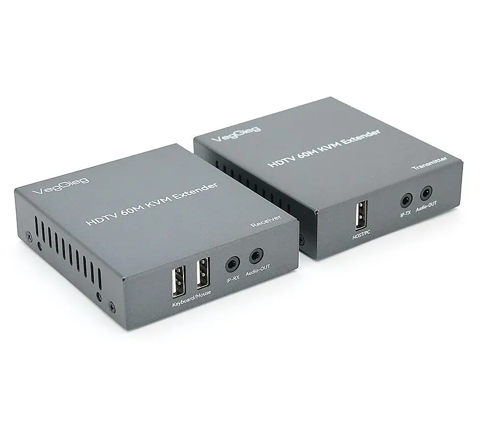 Подовжувач HDMI сигналу через UTP-кабель VEGGIEG VHD010 Extender KVM 60m - фото 3