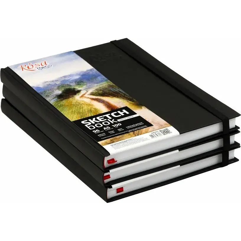 Блокнот для рисунка Rosa Studio A5 (14.8х21см) 100г/м2 96л черный - фото 5