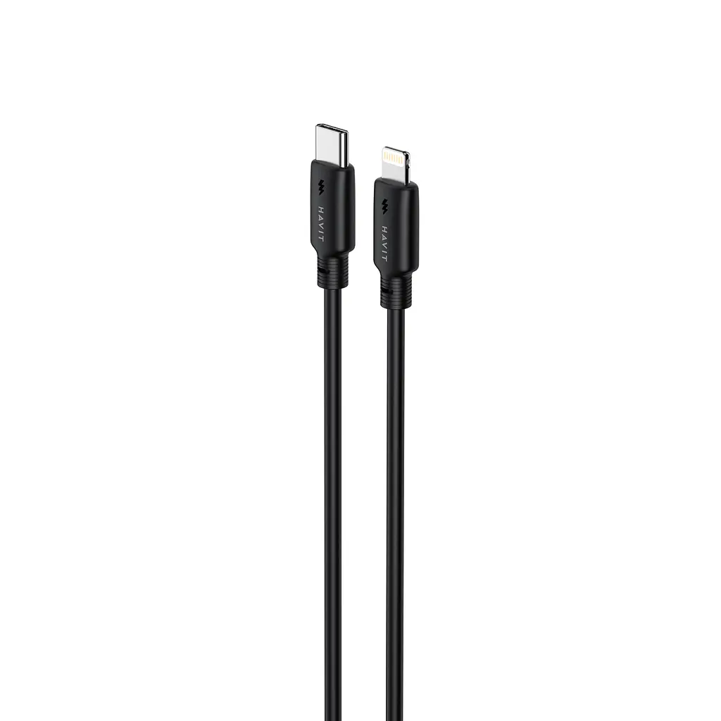 Кабель Havit CB304C PD30W USB-C - Lightning 1 м черный (HV-CB304C) - фото 2
