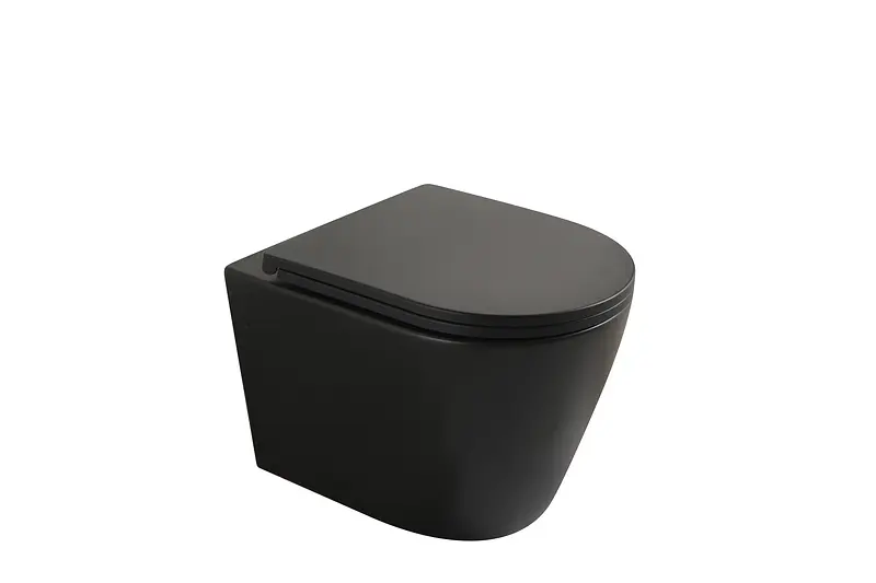 Комплект: Унітаз Mixxus Premium Bevel-SET-2101 система змиву Tornado 1.0+ Інсталяція Koer KT-0404 + панель KT-0604-05 Black Mat black MP6669, Чорний матовий - фото 12