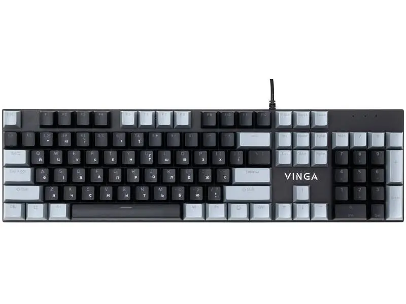 Клавіатура Vinga KBGM-090 Red Switch USB Grey/Black (KBGM-090R) - фото 3
