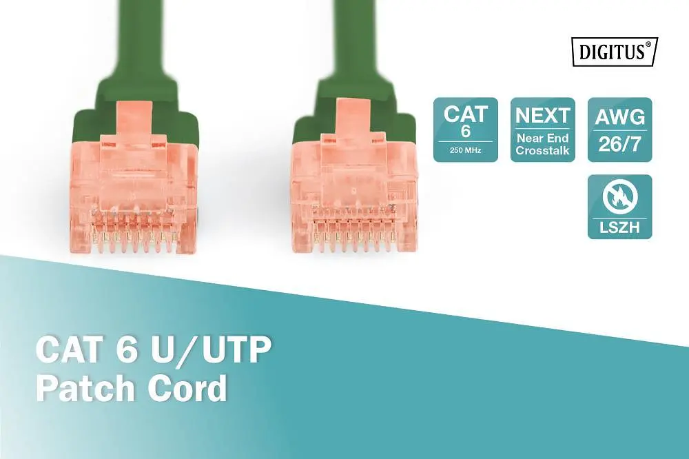 Патч-корд Assmann CAT6 U/UTP 10M DK-1617-100/G Green - фото 2