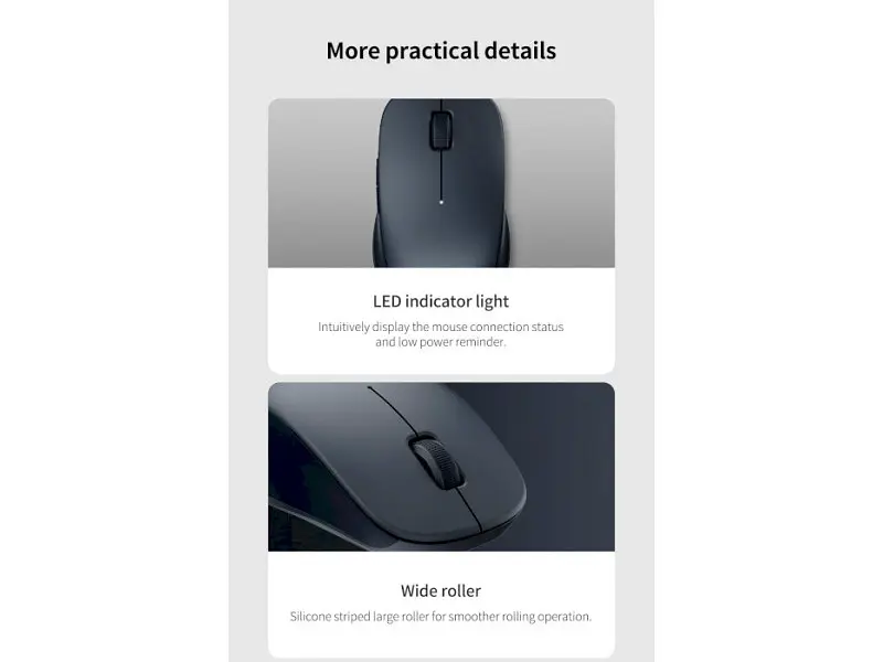 Миша Xiaomi Dual-mode Wireless Mouse 2 Black (BHR8850GL) - фото 5