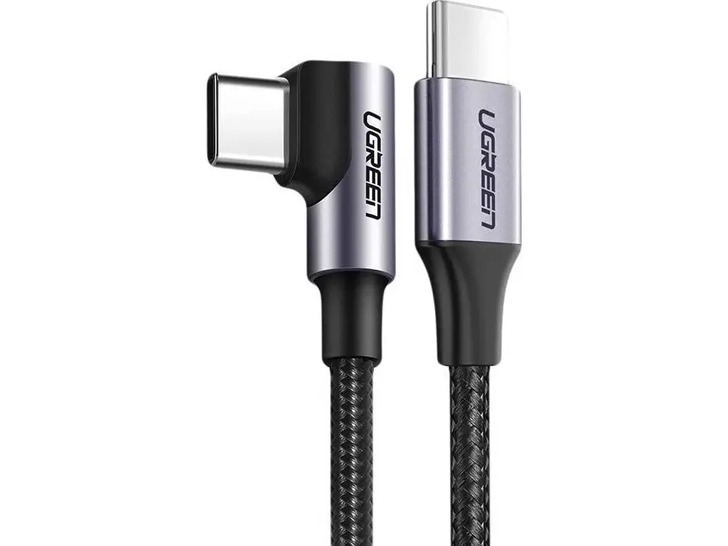Кабель кутовий Ugreen US255 Type-C - Type-C 2 м чорний - фото 4