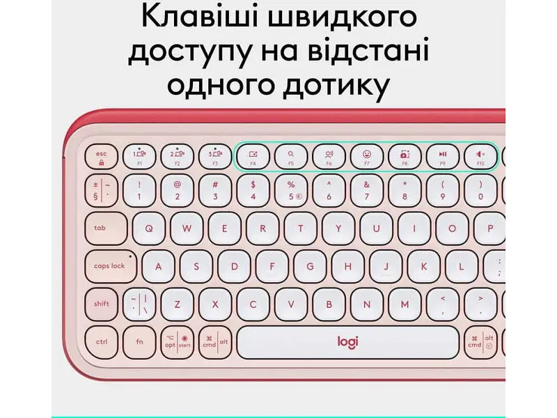Клавіатура Logitech POP Icon Keys Rose (920-013073) - фото 7