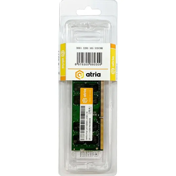 Модуль пам'яті ATRIA DDR4 16Gb 3200MHz sodimm UAT43200CL22SK1/16 (UAT43200CL22SK1/16) - фото 3