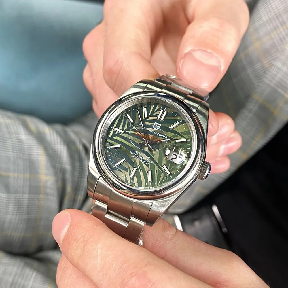 Наручний годинник чоловічий PD-1715 Silver-Green Pagani Design acs0031116 - фото 6