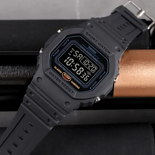 Наручний годинник чоловічий 1628 All Black Skmei acs0030671 - фото 4