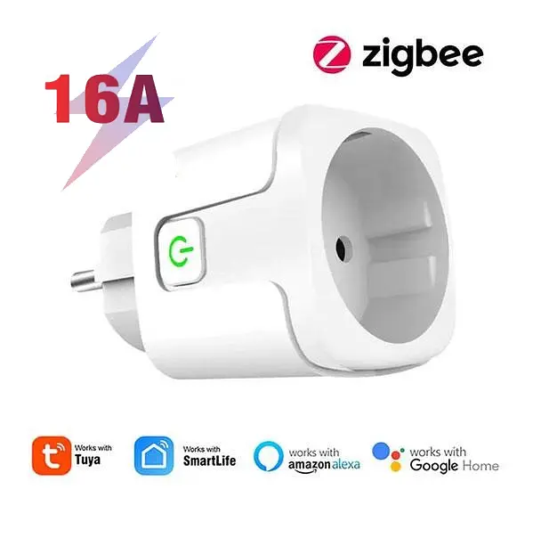 Розумна розетка Zigbee 3.0 з ватметром Tuya/Smart Life 16 А - фото 2