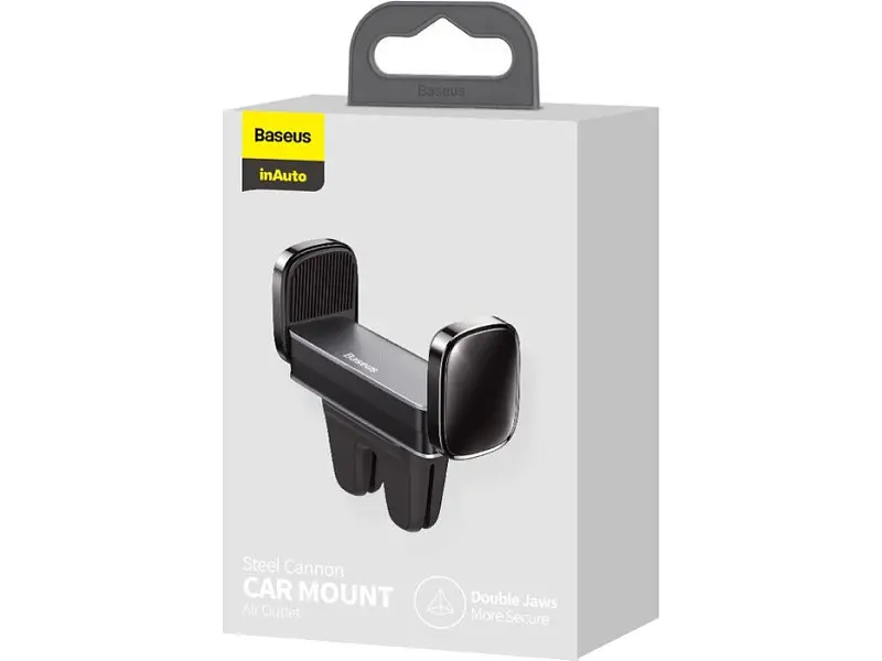 Тримач для смартфона BASEUS Steel Cannon Air Outlet Car Mount Black (SUGP-01) - фото 6