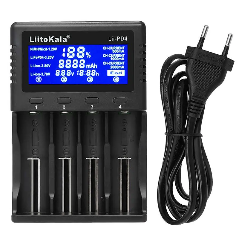 Зарядний пристрій LiitoKala Lii-PD4, 4x(LiOn/LiFePO4/NiMH/NiCd), display - фото 9