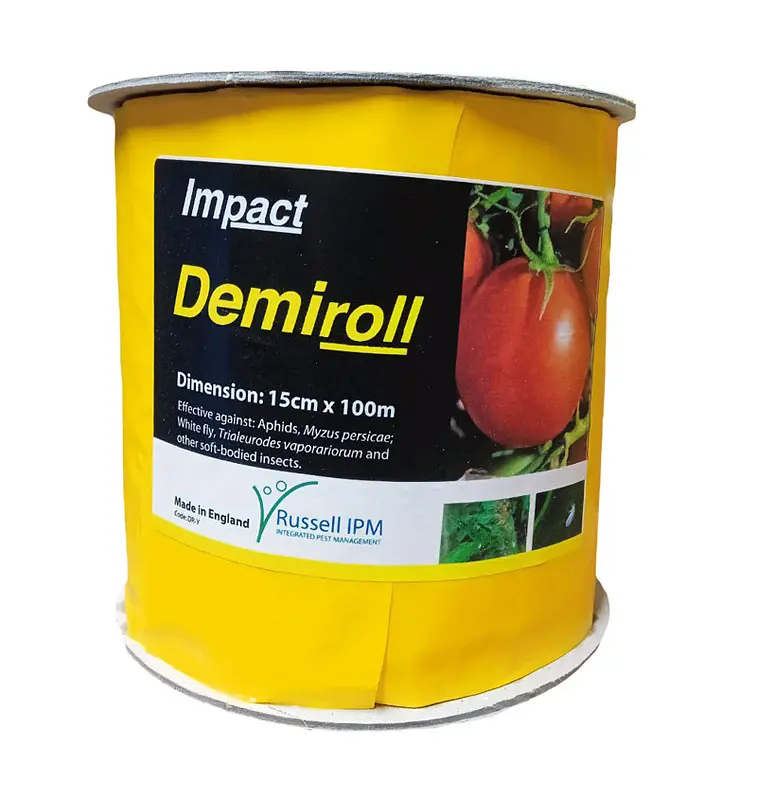 Жовта клейова пастка в рулоні Demiroll 15 см 100 м