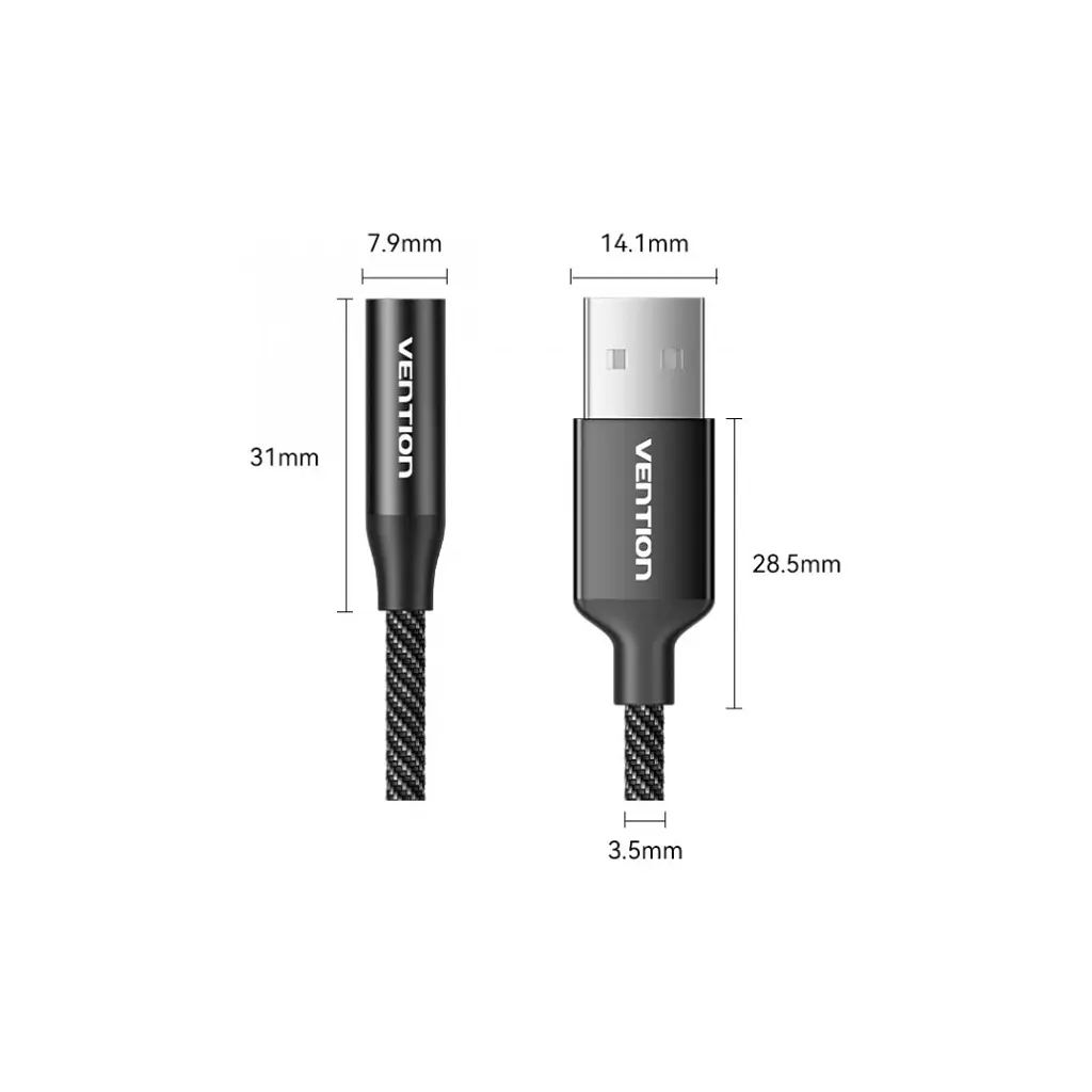 Звуковая плата VENTION USB AM to 3.5mm F 0.25m (4pin) 96kHz/24bit DSP noise reduction (CVEBC) - фото 2