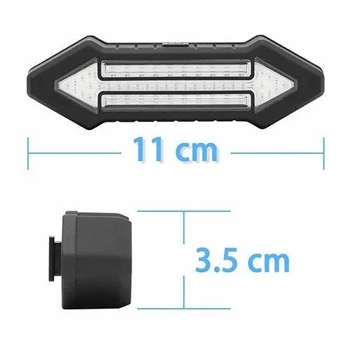 Велосипедна задня фара (габарит) X4 (ZL 20163) STOP повороти + пульт + microUSB + 4 режими - фото 5