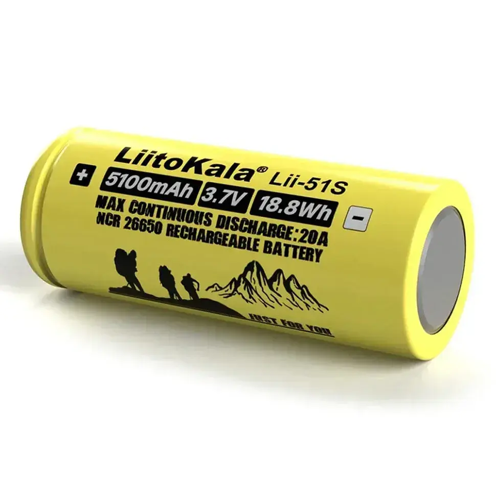 Акумулятор Liitokala Lii-51S-PCB 5100 mAh 20A 26650 Li-ion - фото 3