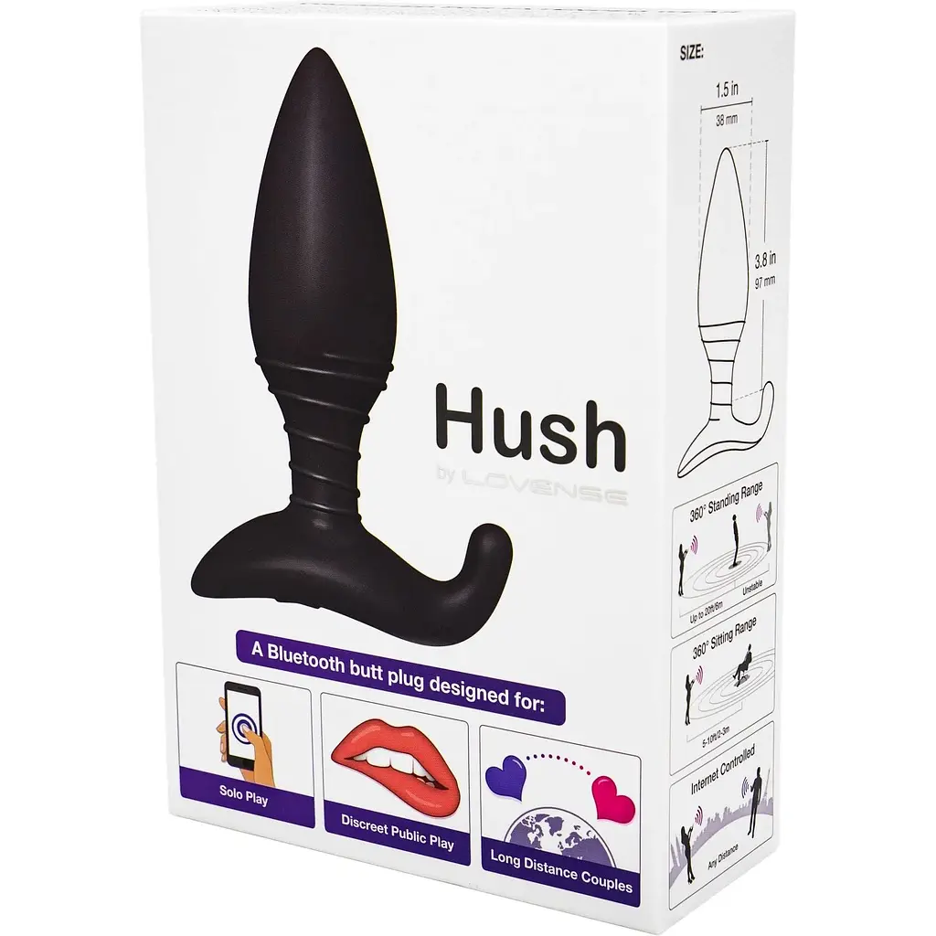 Анальна смарт вібропробка Lovense Hush, розмір S - фото 8