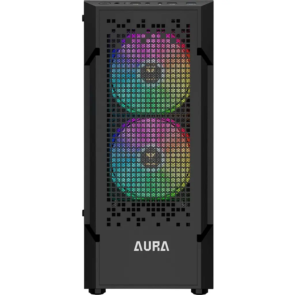 Корпус GAMDIAS AURA GC7 ARGB Tempered Glass без БП Black (4711514500677) - фото 2