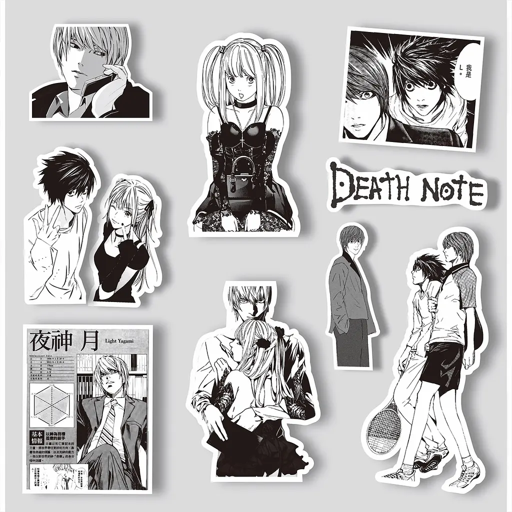 Стікерпак Зошит смерті Набір наклейок GeekLand Death Note 65 штук - фото 2