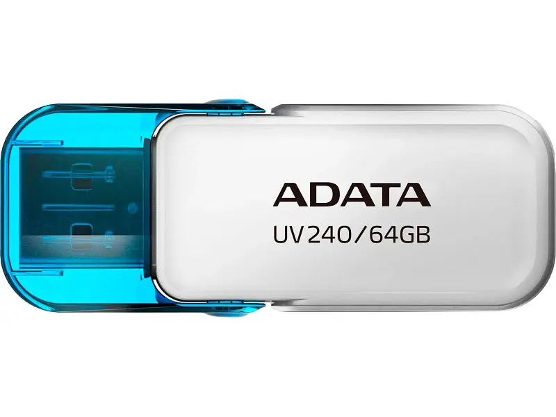 USB флеш накопичувач ADATA 64 GB UV240 USB 2.0 White (AUV240-64G-RWH) - фото 2