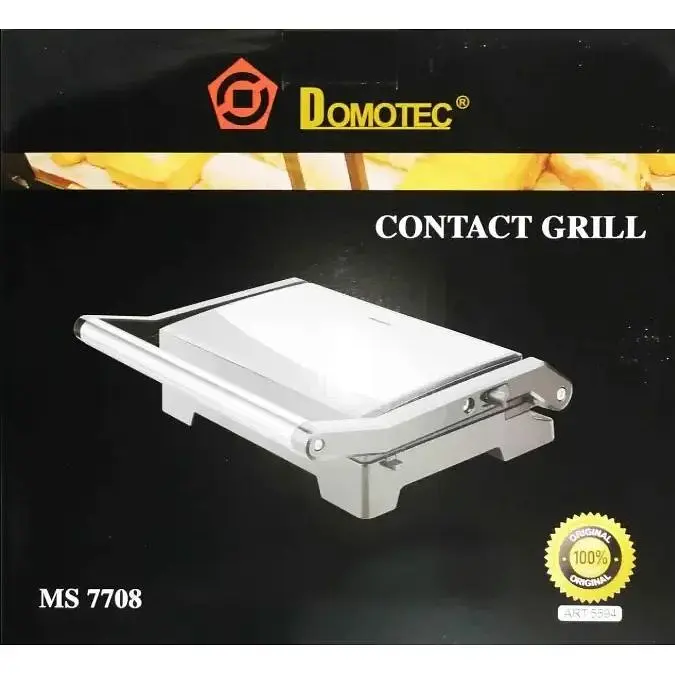 Гриль контактний Domotec MS 7708, притискний гриль - фото 2