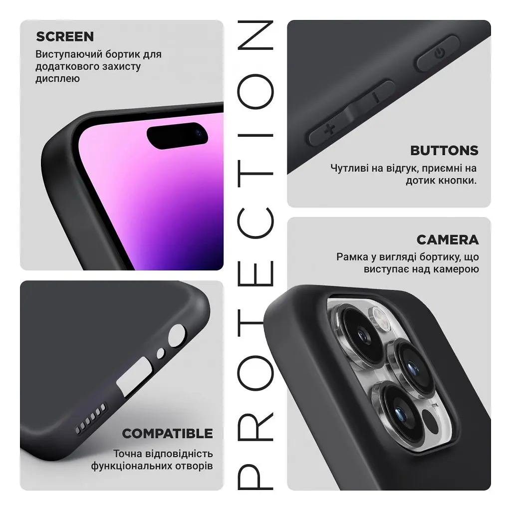 Чехол для мобильного телефона Armorstandart Matte Slim Fit Xiaomi Redmi Note 13 Pro 5G Camera cover Black (ARM71858) - фото 4