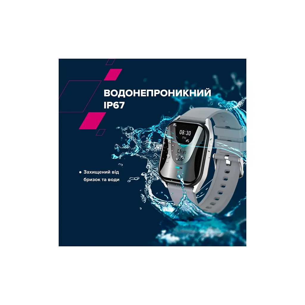 Смарт-годинник Canyon Chatter SW-58 BT-CALL Silver Grey CNS-SW58SS - фото 6