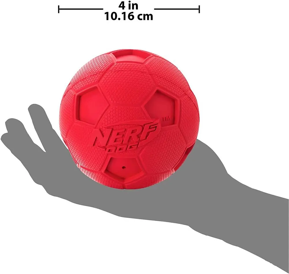 М'ячик для собак з пищалкою Nerf Dog Soccer Squeak Ball - фото 5