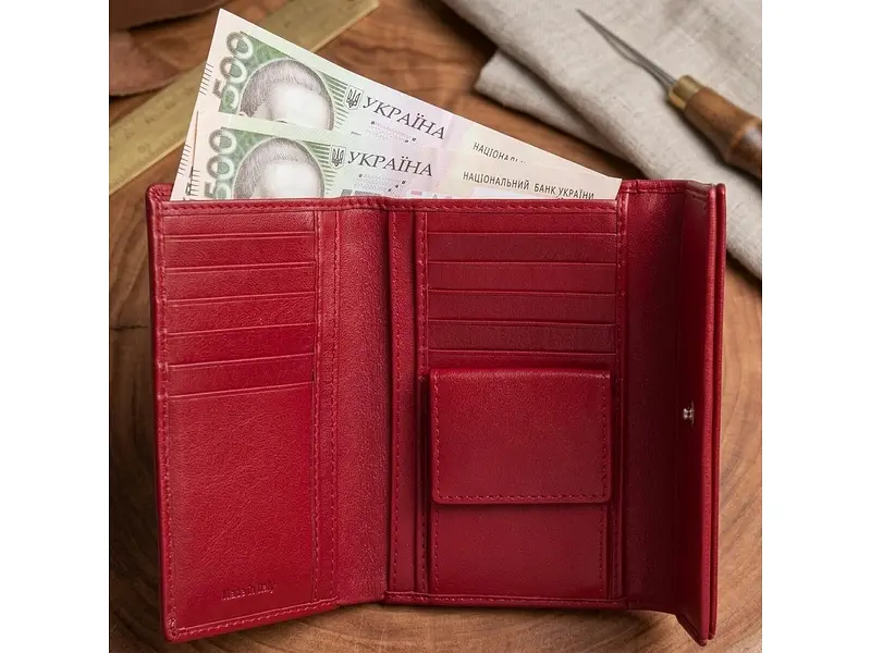 Жіночий гаманець натуральна шкіра Cortina 5115 rosso Червоний 14x10 см TONY PEROTTI acs0032527 - фото 2