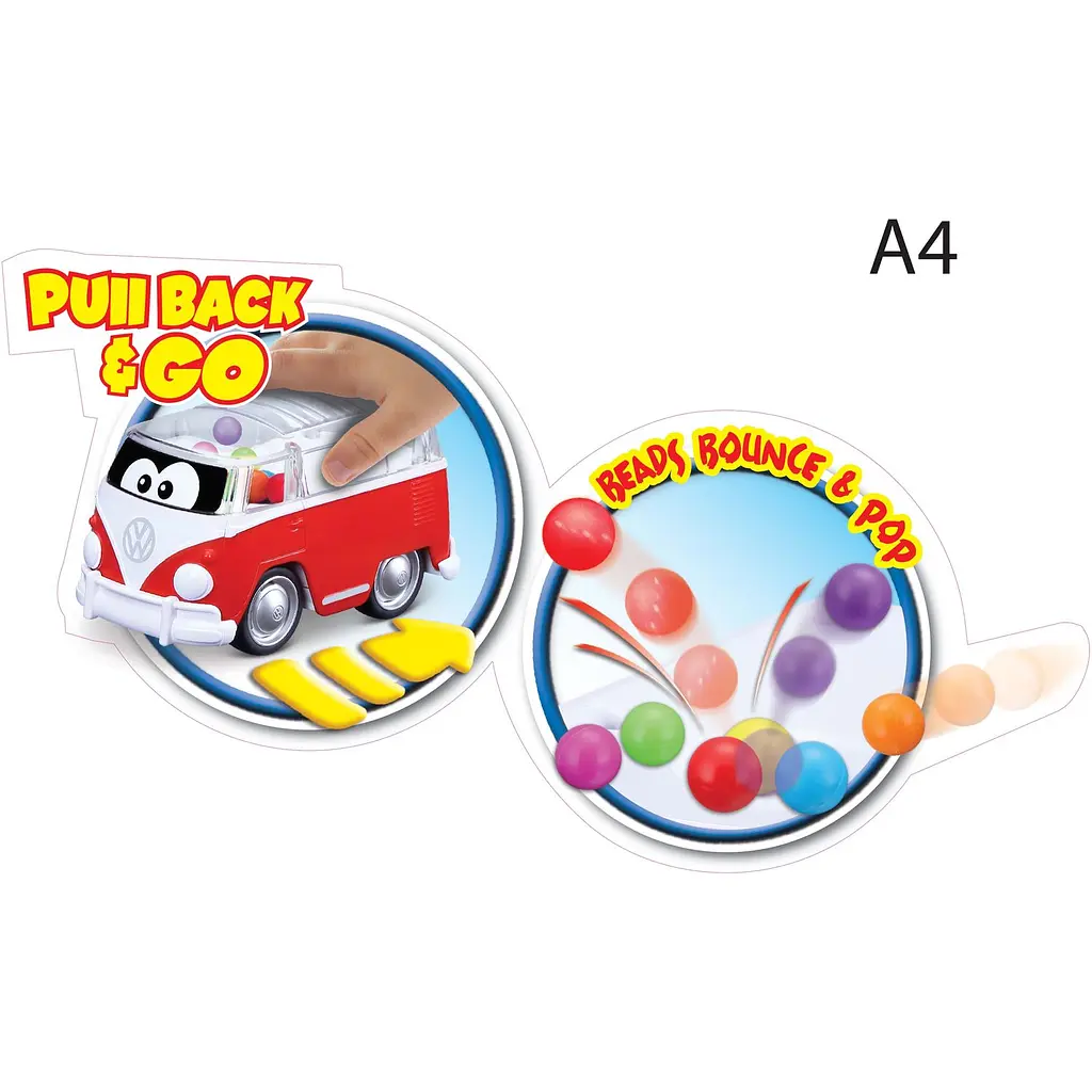 Машинка игрушечная Bb Junior VW Samba Bus инерционная желтая (16-85109YL) - фото 2