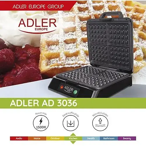 Вафельниця Adler AD 3036 1500 Вт - фото 5