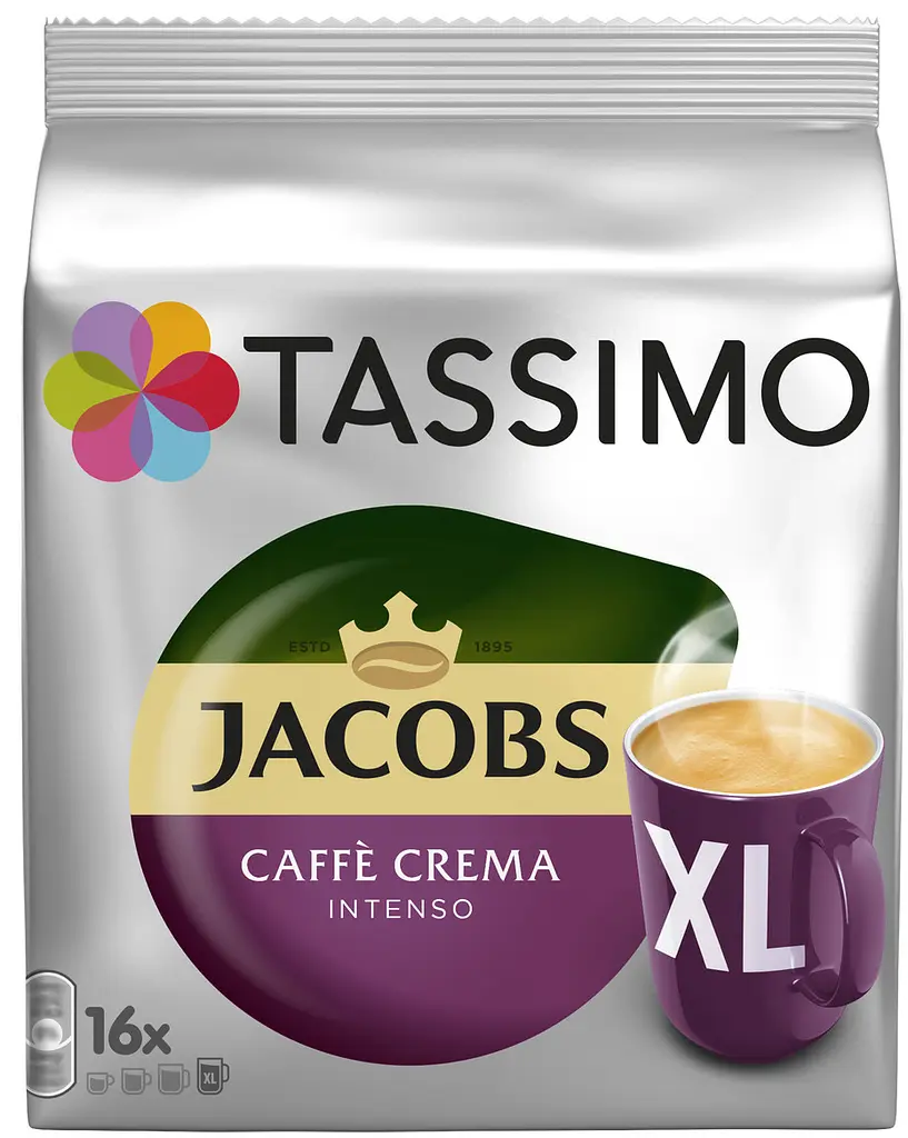 Кава в капсулах Jacobs Tassimo Crema intenso XL 16шт
