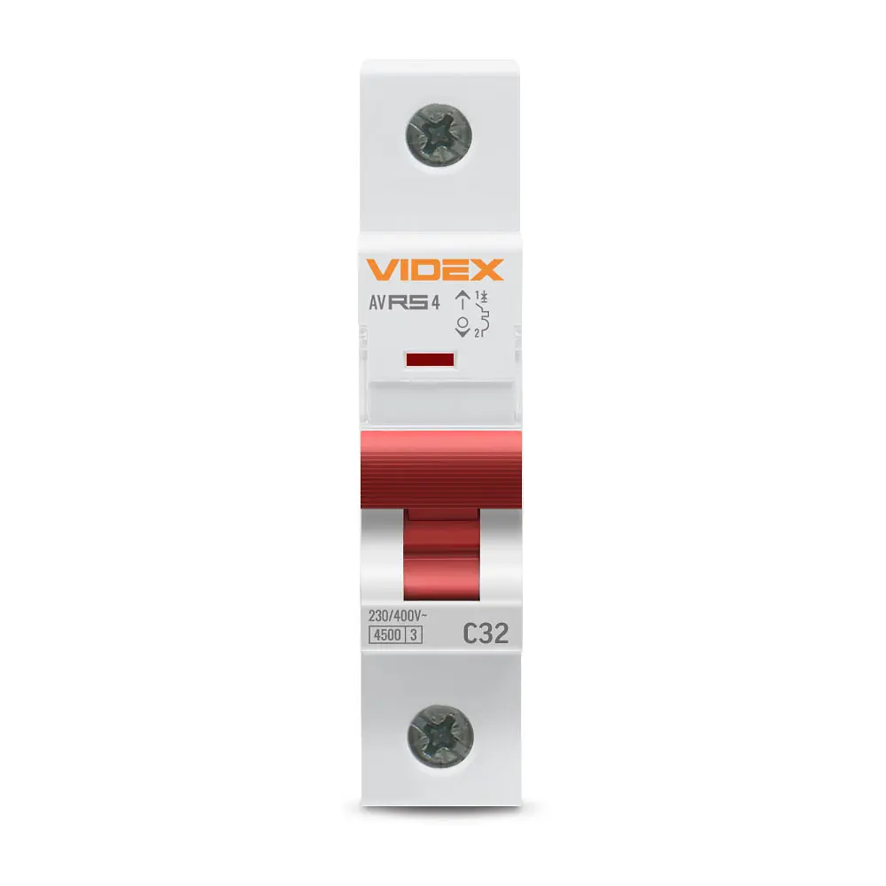 Автоматичний вимикач RS4 1п 32А С 4,5кА VIDEX RESIST VIDEX (26507-000) - фото 2