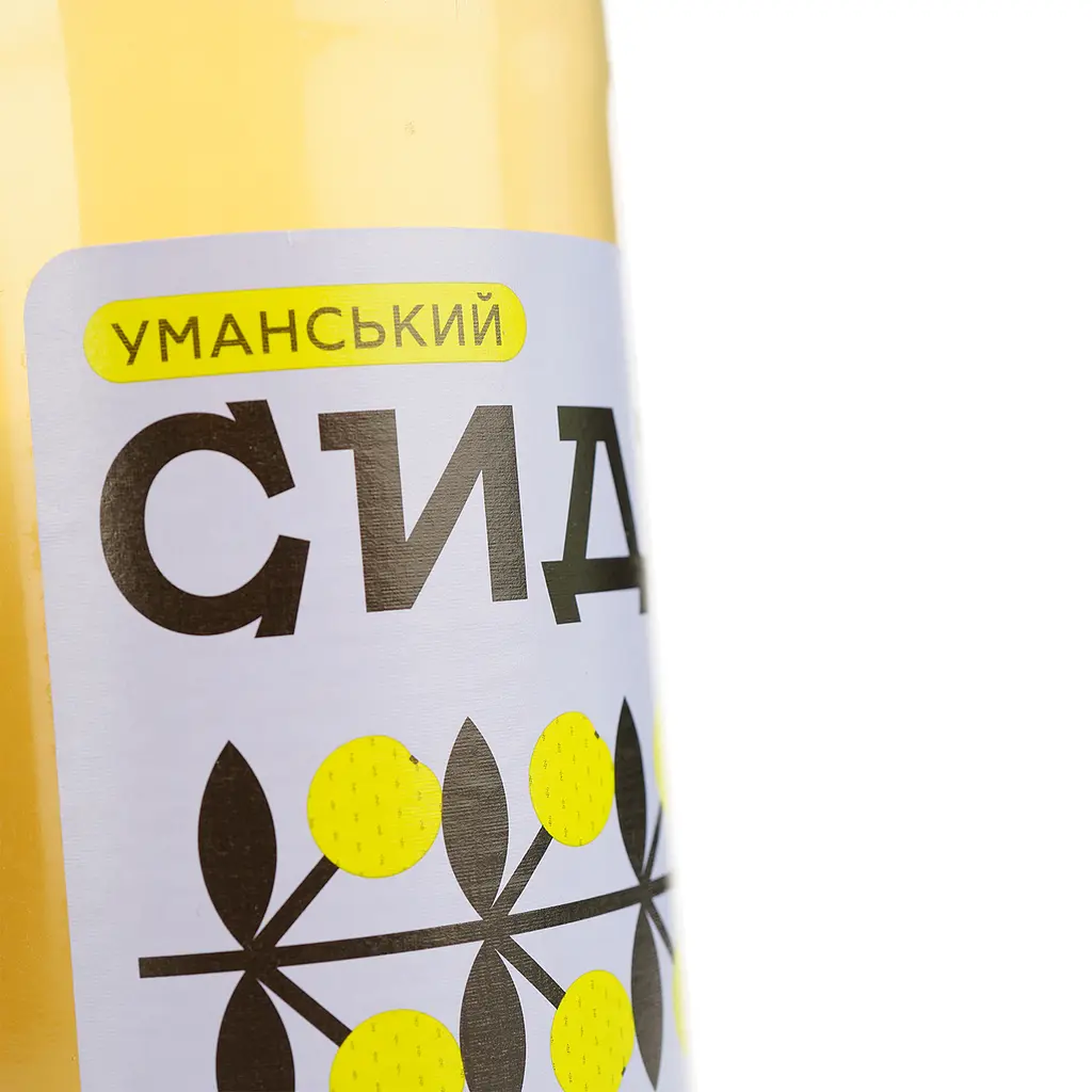 Сидр Уманьпиво Уманський Яблоко нефильтрованный 6% 0.5 л - фото 3