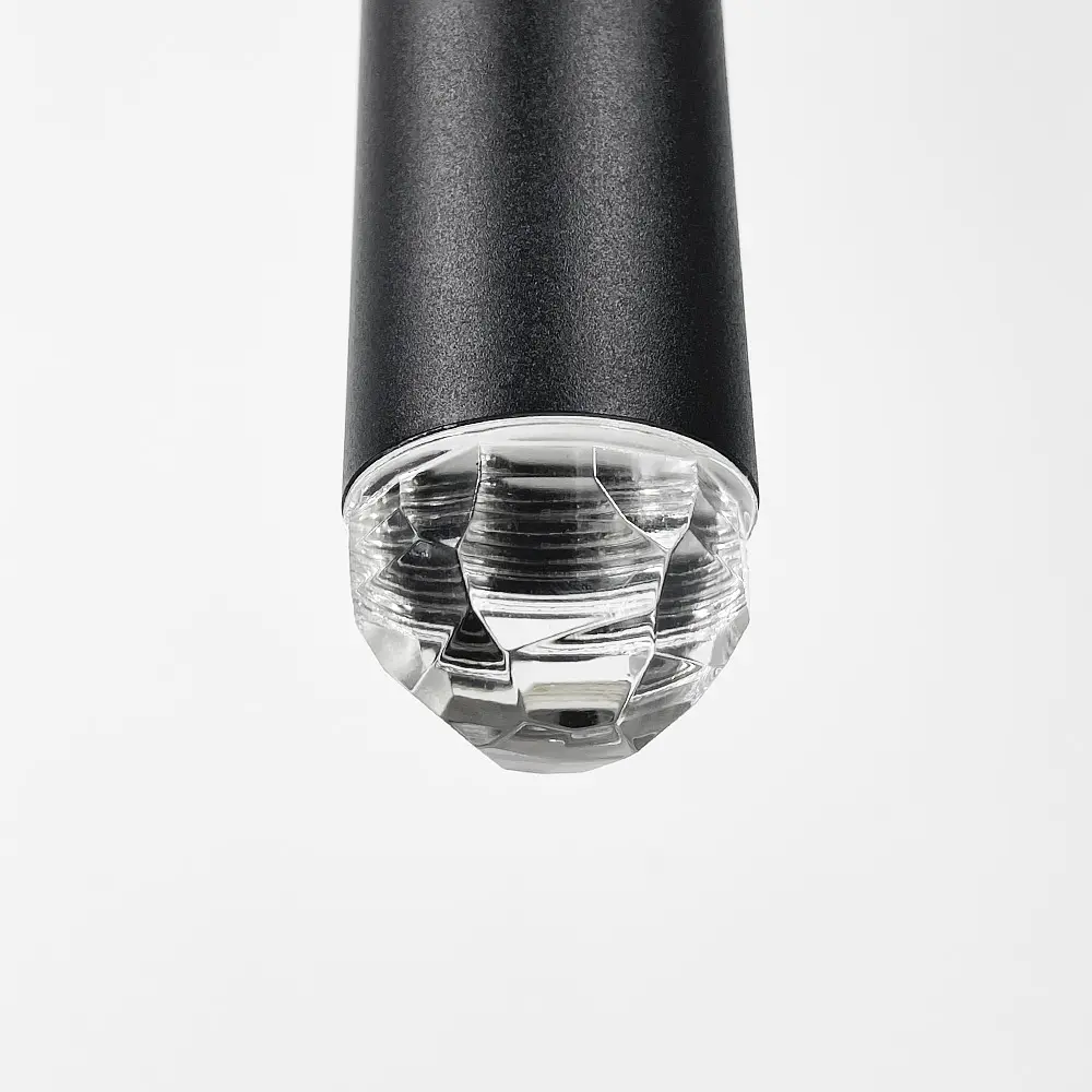 Видовжений підвіс у чорному корпусі в стилі модерн 62 см | Арт. AA 435/1 BK | Line F - фото 5