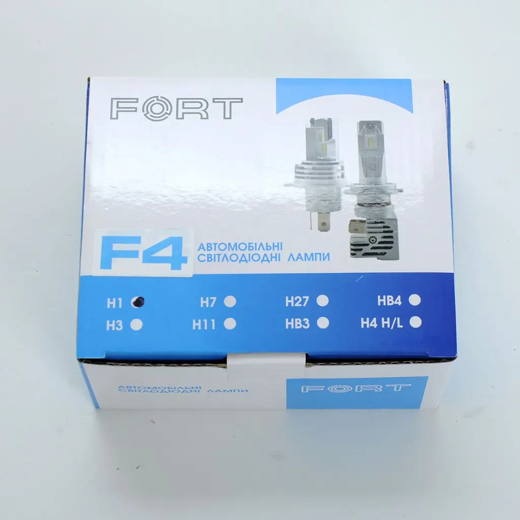 LED лампи автомобільні FORT F4MINI H1 4000Lm / CSP / 6000K / IP65 / 9-16V / 25W / радіатор + кулер / 2шт - фото 2