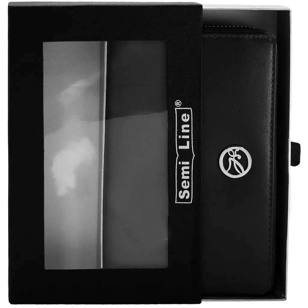 Жіночий гаманець Semi Line RFID шкіряний Black - фото 4