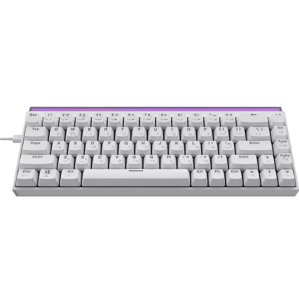 Клавіатура Ajazz NK68 Червоний Switch Білий USB-C (NK68-R-W)