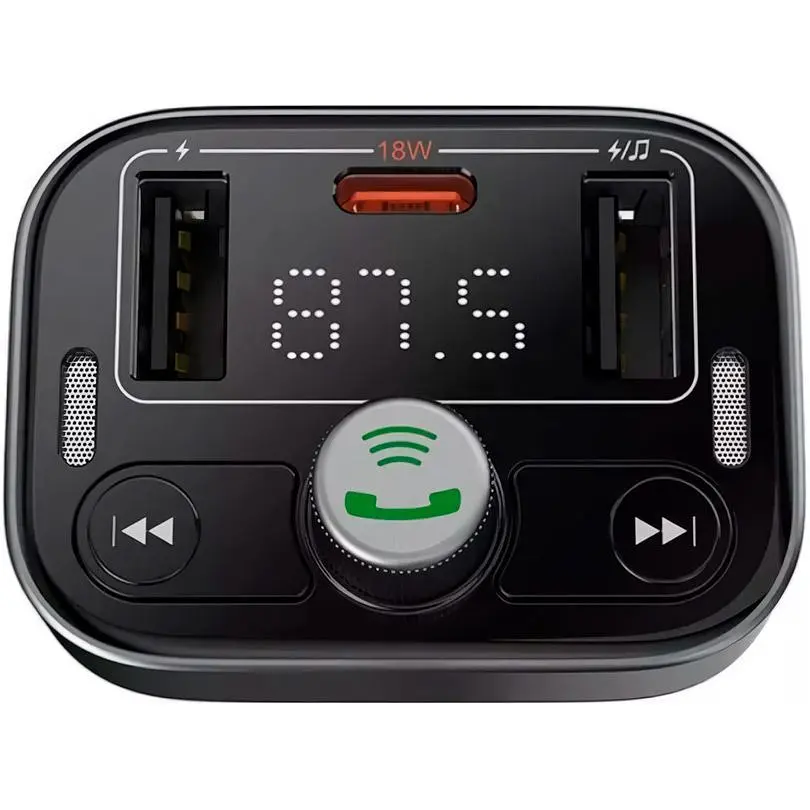 FM-трансмиттер Baseus FM Launcher S-09 Pro Black (C10762200113-00) [102398] - фото 5