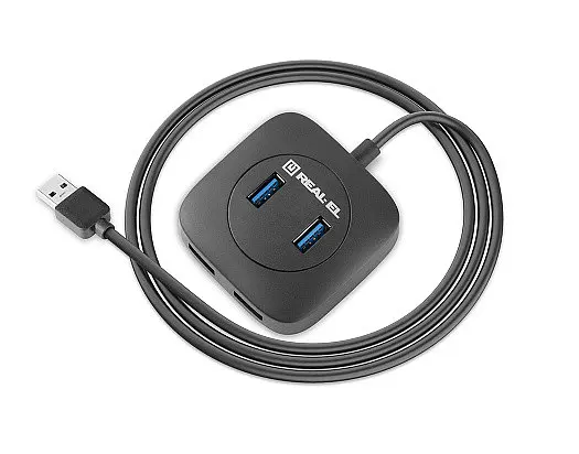 USB-хаб REAL-EL HQ-187 4 ports - фото 4