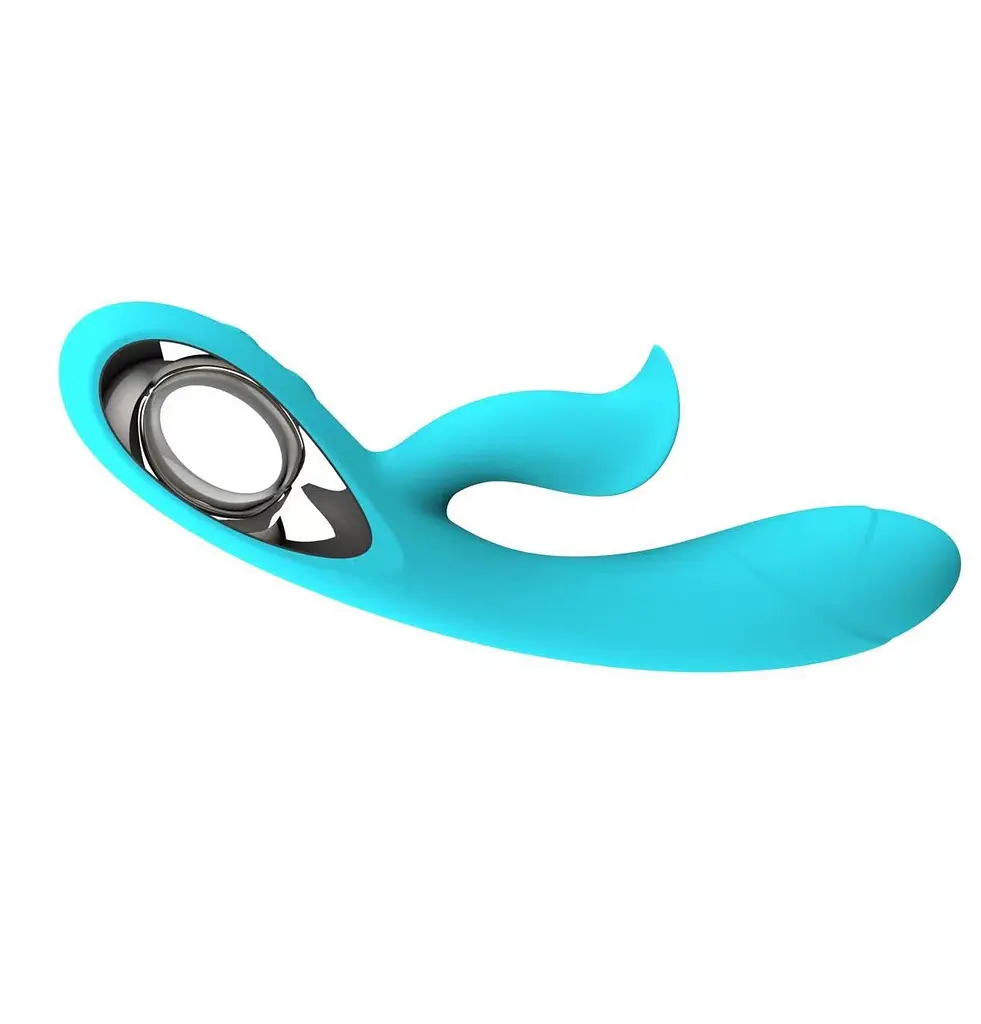 Вибратор-кролик Boss Series Daro 19.5 см голубой - фото 6