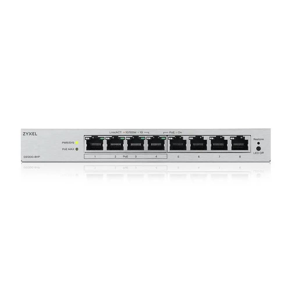 Комутатор ZYXEL GS1200-8HP v3 (GS1200-8HPV3-EU0101F) - фото 3