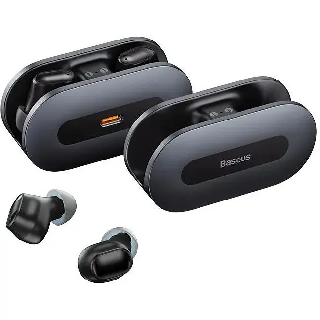 Беспроводные наушники Baseus EZ10 (A00054300116-Z1) стерео гарнитура в кейсе черная - фото 4