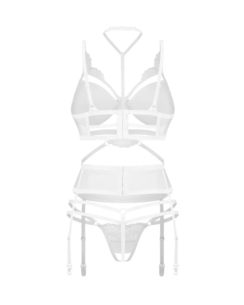 Комплект белья Obsessive Premisis, 2XL/3XL (белый) - фото 3