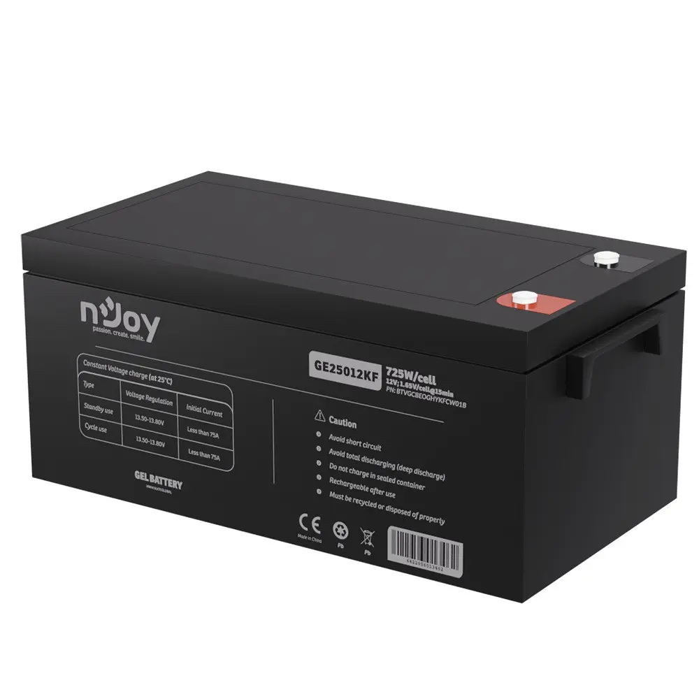 Акумуляторна батарея Njoy GE25012KF 12V 250AH (BTVGCBEOGHYKFCW01B) GEL - фото 4
