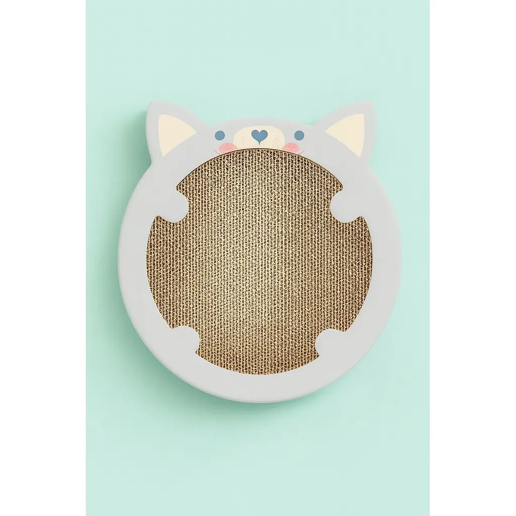 Дряпка Trixie для кошенят картонна у формі хом'яка з котячою м'ятою 31х2.5х32.5 см світло-сіра [CD] - фото 2
