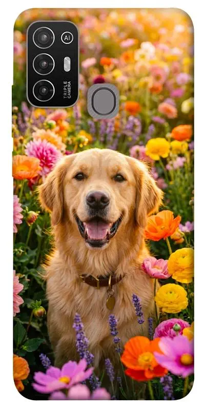 TPU чохол Demsky Flowery labrador для ZTE Blade A52